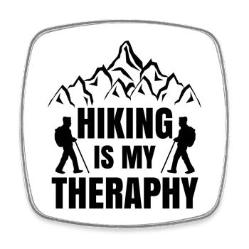Summit Mountain Hiking Hiking Wanderer Statement - Magnet carré - blanc - Devant