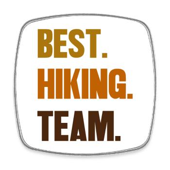 Wandern Team Wanderer Statement Wanderwege - Viereckiger Kühlschrankmagnet - Weiß - Vorne