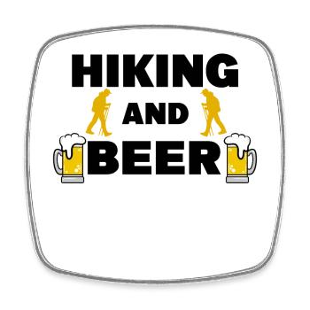 Wanderer Via Ferrata Statement Hiking Nature - Square fridge magnet - white - Front
