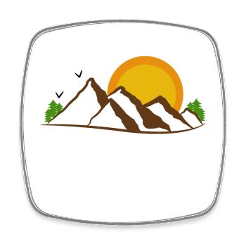 Randonnée Amoureux de la nature Montagne Randonnée en montagne Nature - Magnet carré - blanc - Devant