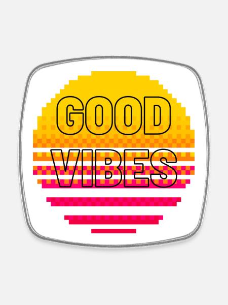 Positive attitude - Magnet carré - blanc