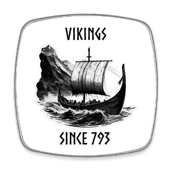 Vikings since 793 - Viereckiger Kühlschrankmagnet - Weiß - Vorne