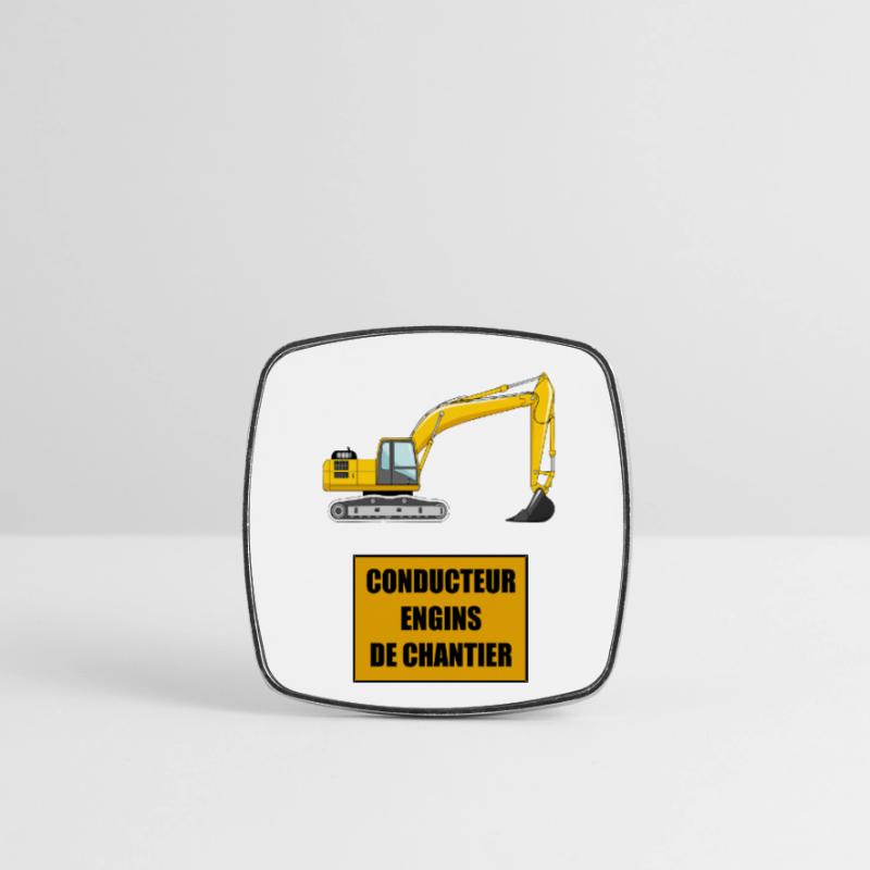 Construction equipment operator Square fridge magnet