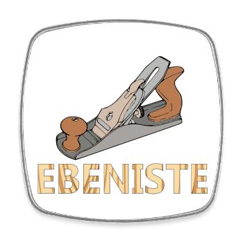 Cabinetmaker - Square fridge magnet - white - Front