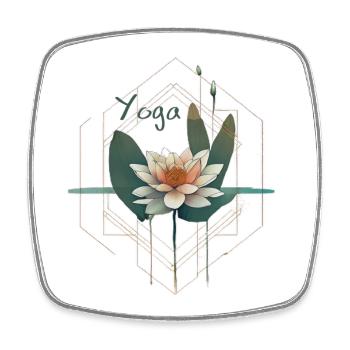 Yoga - Viereckiger Kühlschrankmagnet - Weiß - Vorne