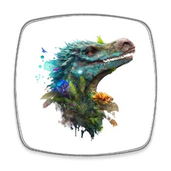 Blauer Velociraptor - Viereckiger Kühlschrankmagnet - Weiß - Vorne