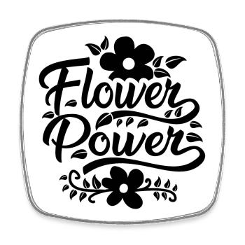 Pouvoir des fleurs - Magnet carré - blanc - Devant