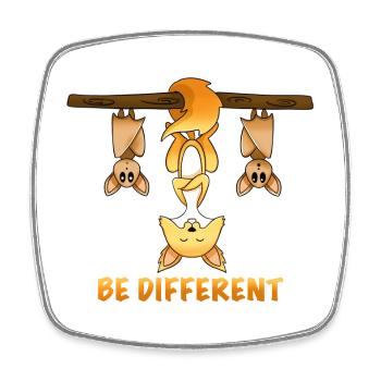 süßes Fuchs Motiv be different - Viereckiger Kühlschrankmagnet - Weiß - Vorne