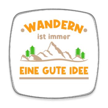 Naturerlebnis Wandern Statement Berge Wanderwege - Viereckiger Kühlschrankmagnet - Weiß - Vorne