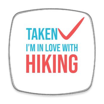 Mountains Statement Hiker Hiking - Square fridge magnet - white - Front