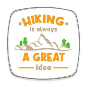 Hike Statement Hikers Mountaineering Hiking - Square fridge magnet - white - Front