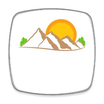 Nature experience Hiking Mountain peaks Nature Mountain hiking - Square fridge magnet - white - Front
