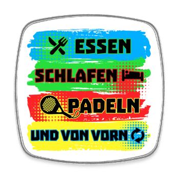 Padelspiel Padel Sportart Rückschlag Statement - Viereckiger Kühlschrankmagnet - Weiß - Vorne
