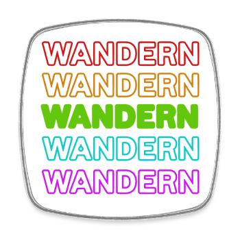 Wandern Natur Spruch Naturliebhaber Bergwanderung - Viereckiger Kühlschrankmagnet - Weiß - Vorne