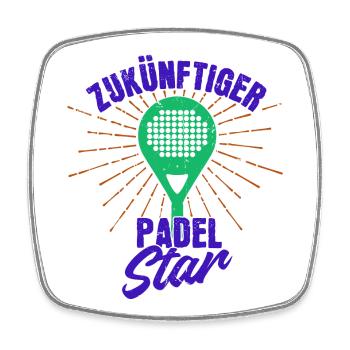 Spieler Trainer Padel Cooler Spruch Padelspiel - Viereckiger Kühlschrankmagnet - Weiß - Vorne