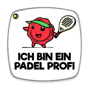 Bälle Schläger Spieler Padel Statement Sportart - Viereckiger Kühlschrankmagnet - Weiß - Vorne