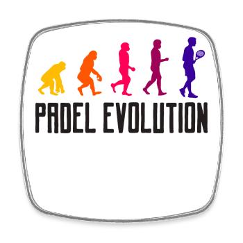 Padelspiel Padel Evolution Spieler Sportart Spruch - Viereckiger Kühlschrankmagnet - Weiß - Vorne