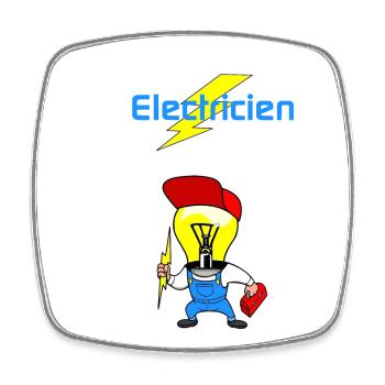 Electrician - Square fridge magnet - white - Front