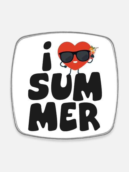 love summer2 - Square fridge magnet - white