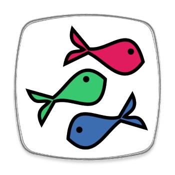 SARDINE. FISH. APRIL FOOL. EASTER. SEA - Square fridge magnet - white - Front