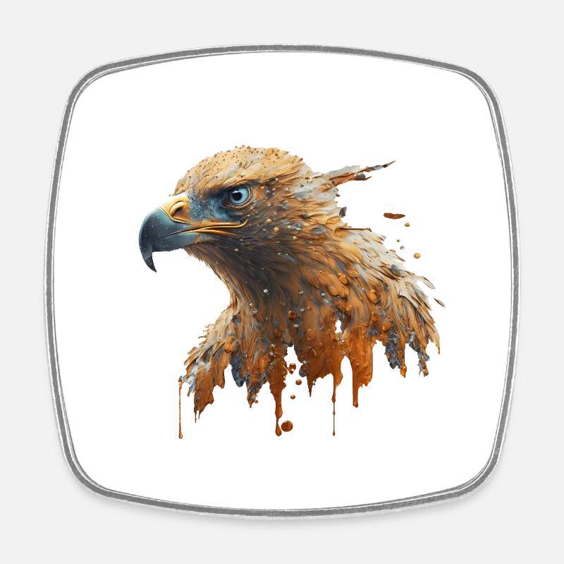 American eagle - Square fridge magnet - white