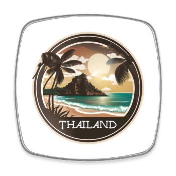 Thaïlande - Magnet carré - blanc - Devant