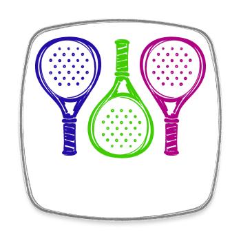 Padel Sport Racket Padel Game Serve Leisure - Square fridge magnet - white - Front