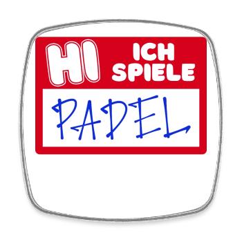 Rückschlag Statement Spieler Padel Padelspiel - Viereckiger Kühlschrankmagnet - Weiß - Vorne