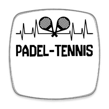 Padel Game Padel Tennis Saying Racket Player - Square fridge magnet - white - Front