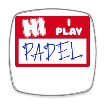 Padel Spieler Statement Schmetterball Sportart - Viereckiger Kühlschrankmagnet - Weiß - Vorne