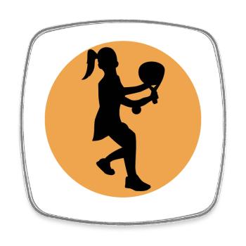 Schläger Bälle Trainer Padel Spieler Training - Viereckiger Kühlschrankmagnet - Weiß - Vorne