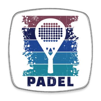 Padel Padelspiel Racket Rückschlag Sportart Spruch - Viereckiger Kühlschrankmagnet - Weiß - Vorne
