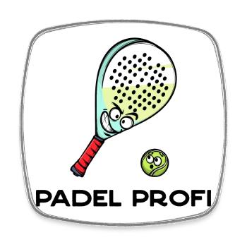 Padel Game Player Statement Padel Racket Balls - Square fridge magnet - white - Front