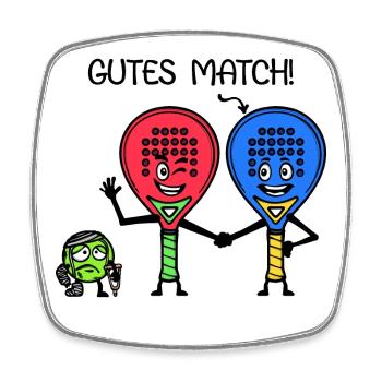 Padelteam Training Spieler Padel Bälle Schläger - Viereckiger Kühlschrankmagnet - Weiß - Vorne