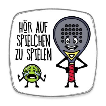 Freizeit Spieler Statement Padel Ball Schläger - Viereckiger Kühlschrankmagnet - Weiß - Vorne