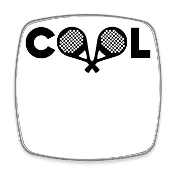 Cooler Spruch Padel Padelspiel Sportart Schläger - Viereckiger Kühlschrankmagnet - Weiß - Vorne