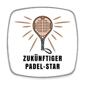 Padel Spieler Racket Statement Sportart Padelspiel - Viereckiger Kühlschrankmagnet - Weiß - Vorne