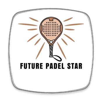 Padel Player Racket Padel Game Statement Sport - Square fridge magnet - white - Front