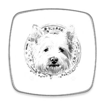 West Highland White Terrier Liebhaber - Viereckiger Kühlschrankmagnet - Weiß - Vorne