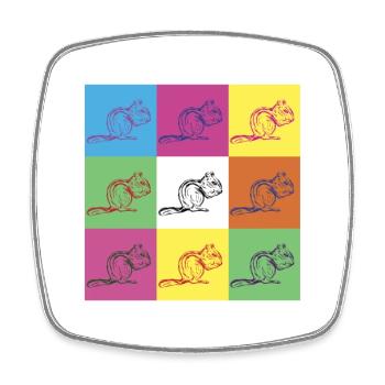 Eichhörnchen Design - Viereckiger Kühlschrankmagnet - Weiß - Vorne