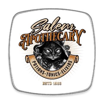 Zauberkatze Salem Apotheker - Viereckiger Kühlschrankmagnet - Weiß - Vorne