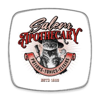 Salem Apotheker Zauberkatze - Viereckiger Kühlschrankmagnet - Weiß - Vorne