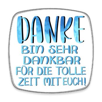 Abschiedsgeschenke für Kollegen - LETZTER TAG - Viereckiger Kühlschrankmagnet - Weiß - Vorne