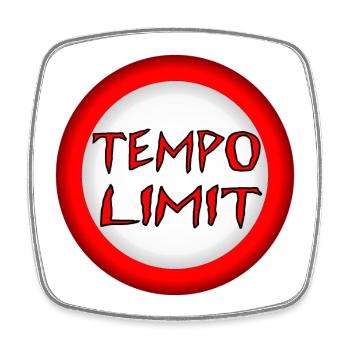 TEMPO LIMIT - KLIMAWANDEL VERKEHR - ENERGIEKRISE - Viereckiger Kühlschrankmagnet - Weiß - Vorne