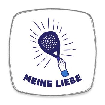 Racket Player Padel Tournament Statement Sport - Square fridge magnet - white - Front
