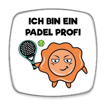 Schmetterball Spieler Padel Schläger Statement - Viereckiger Kühlschrankmagnet - Weiß - Vorne