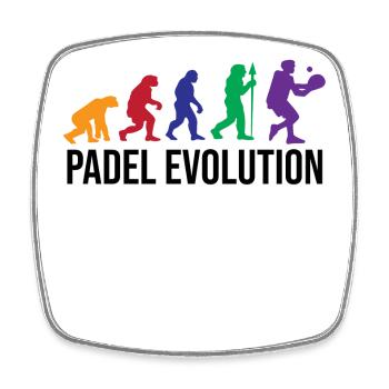Padelspiel Padel Evolution Sportart Statement - Viereckiger Kühlschrankmagnet - Weiß - Vorne