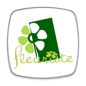 Florist - Square fridge magnet - white - Front