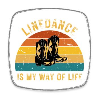 Linedance is my way of life: Perfect gift idea - Square fridge magnet - white - Front