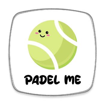 Player Statement Balls Sport Padel Tennis - Square fridge magnet - white - Front